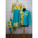 Sunflower Teal Family Matching Outfit Set