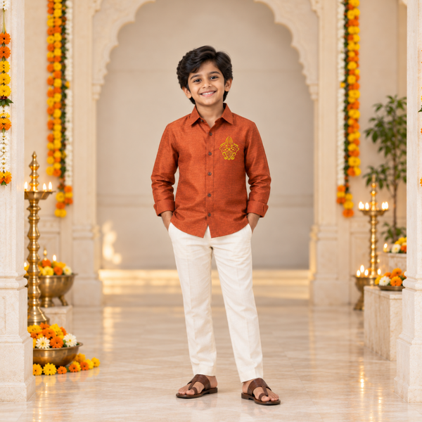 Durga Kamala Mudra Family Combo - Boy Kid Shirt