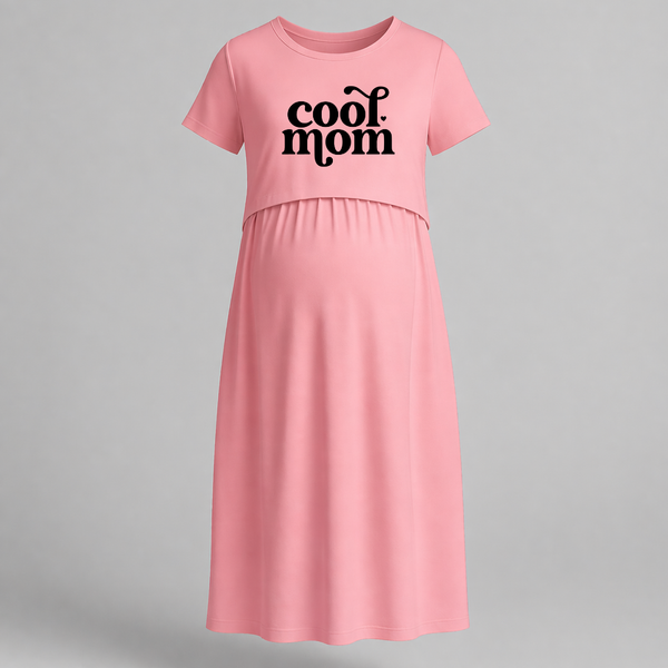 Cool Mom Printed Feeding-Friendly Maxi Dress