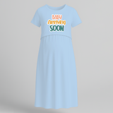 "Baby Arriving Soon"- Comfort Fit Maternity Maxi Dress With Prints