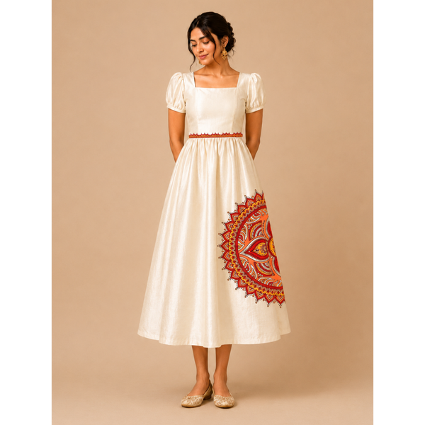 Orange And Red Mandala - Mom Dress