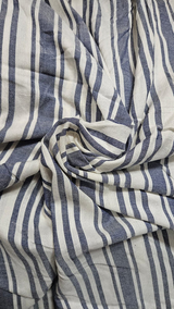 Ivory & Navy Vertical Stripe Kurta Co-ord Set
