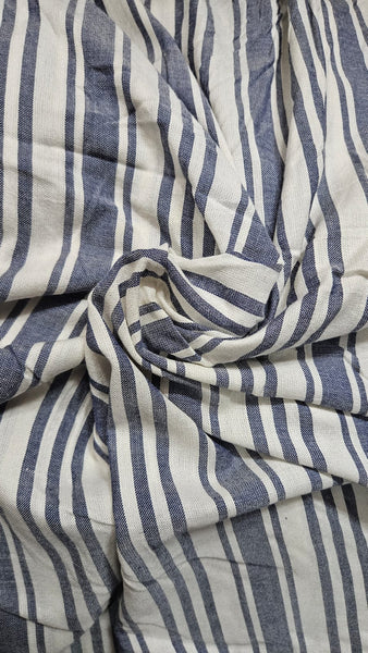 Ivory & Navy Vertical Stripe Kurta Co-ord Set