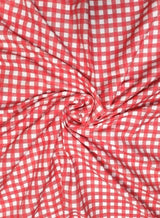 Classic Red & White Gingham Family Outfit Set – Coordinated Dad, Mom & Kids Clothing