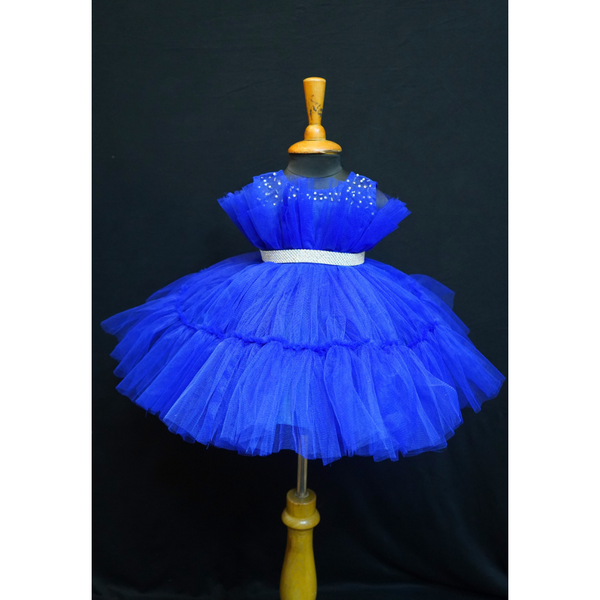 Royal Sapphire Personalized Baby Birthday Dress