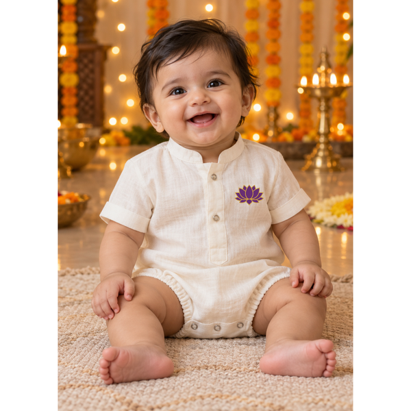 Lotus Grace Festive Family Combo - Baby Romper