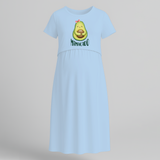 "Mamacado" - Printed Maternity Maxi Dress