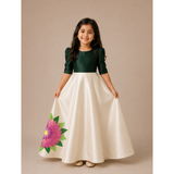 Emerald-Green- Girl Kid Dress