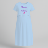 "Mama In The Making" - Comfort Fit Maternity Maxi Dress With Prints