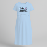 "Baby In Progress " - Comfort Fit Maternity Maxi Dress With Prints