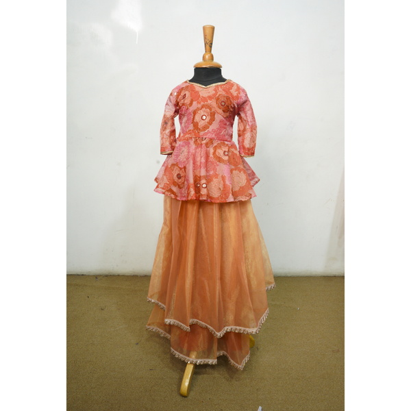 Peach Blossom Mother-Daughter Matching Outfit Set