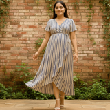 Indigo Breeze Stripe Cotton Customised  Maternity Wear Collection
