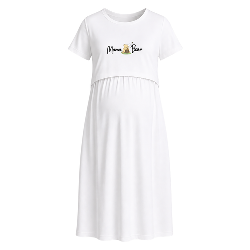 Mama Bear Bond Graphic Maternity Maxi Dress