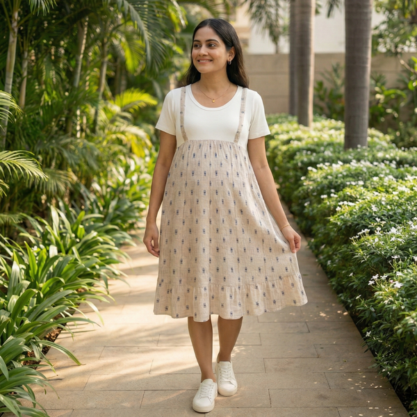 Indigo Speck Cotton  Customised Maternity Collection