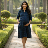 Midnight Hearts Navy Cotton Maternity wear