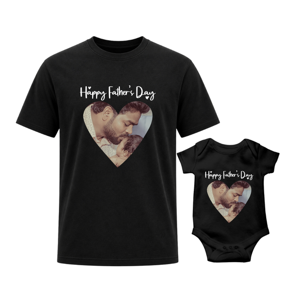 Father & Baby Matching Tee and Romper Set – Happy Father’s Day Gift for New Dads