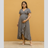 Muted Blue-Grey Stripes Customised Maternity Collection