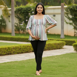 Pastel Multi -Stripe Customised Maternity Wear.