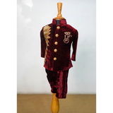Royal Maroon Velvet Family set-Mom, Dad and Son.