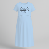 "Twins Loading…. "- Comfort Fit Maternity Maxi Dress With Prints