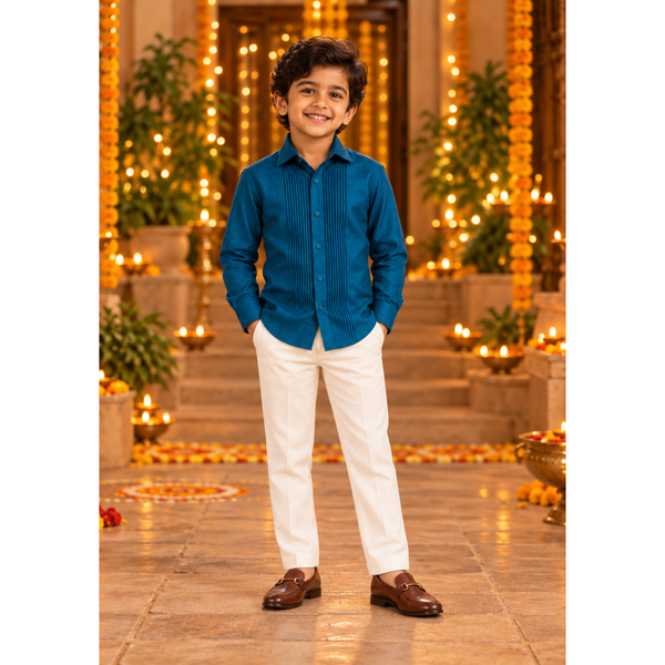 Starlit Elegance Festive Family Combo -Boy Kid Shirt