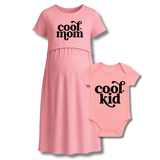 "Cool Mom & Cool Kid Matching Maternity Set"