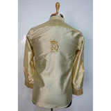 Royal Gold Crest Embroidered Shirt