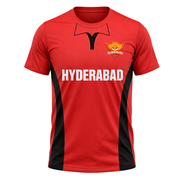 Hyderabad Inspired Cricket Fan Jersey T-Shirt – Bold Red Edition