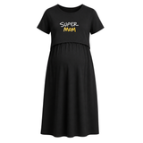 Super Mom Power Statement Maternity Maxi Dress