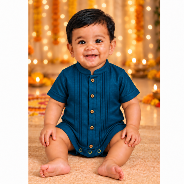 Starlit Elegance Festive Family Combo - Baby Romper