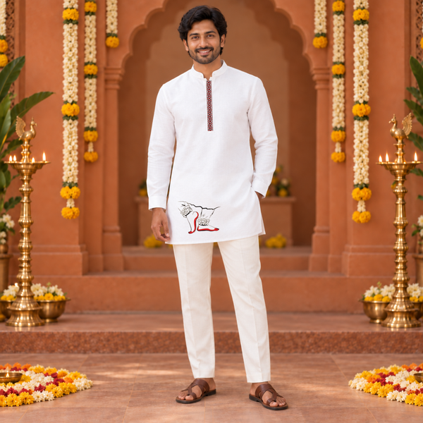 Durga Charana Family Combo - Dad Short Kurta