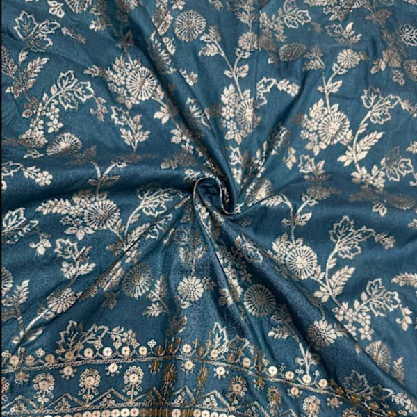 Azure Blossom Tie-Shoulder Baby Frock