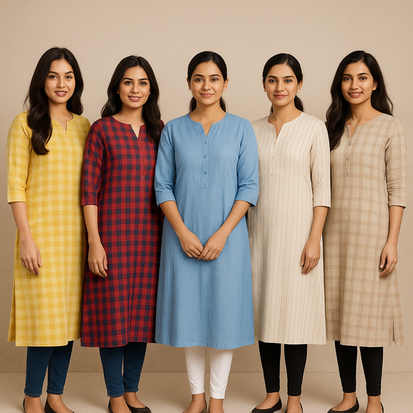 Year End Thanksgiving sale 2025 - Pack of 5 Kurtis ( YETS )