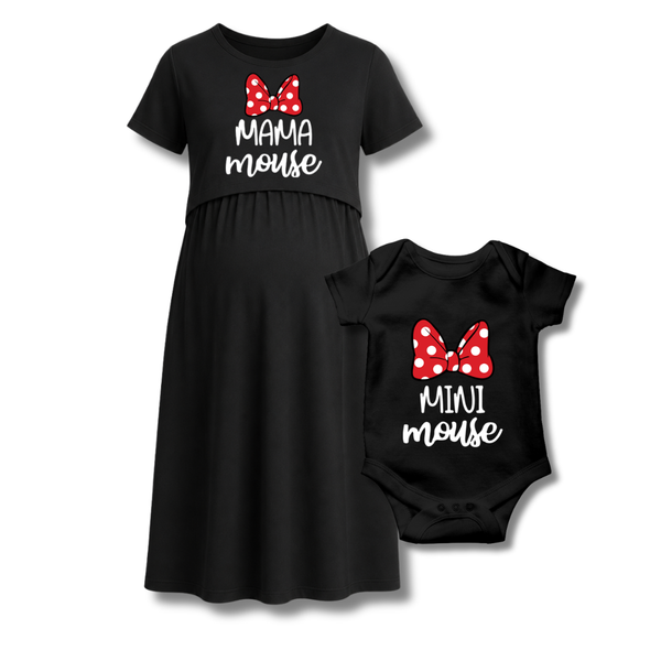 “Mama & Mini Mouse Matching Maternity and Baby Set