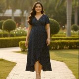 Midnight Hearts Navy Cotton Maternity wear