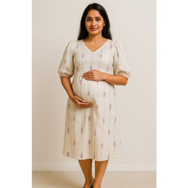 Ivory Threadwork Grace Maternity Wear