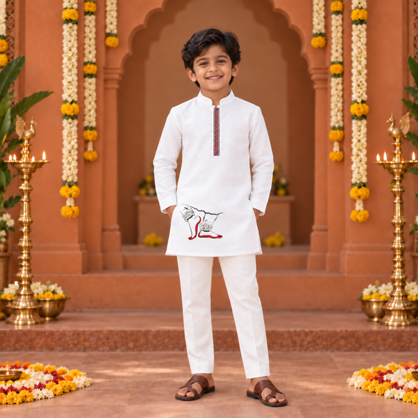 Durga Charana Family Combo - Boy Kid Short Kurta