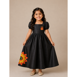 vibrant pookalam- Girl Kid Dress