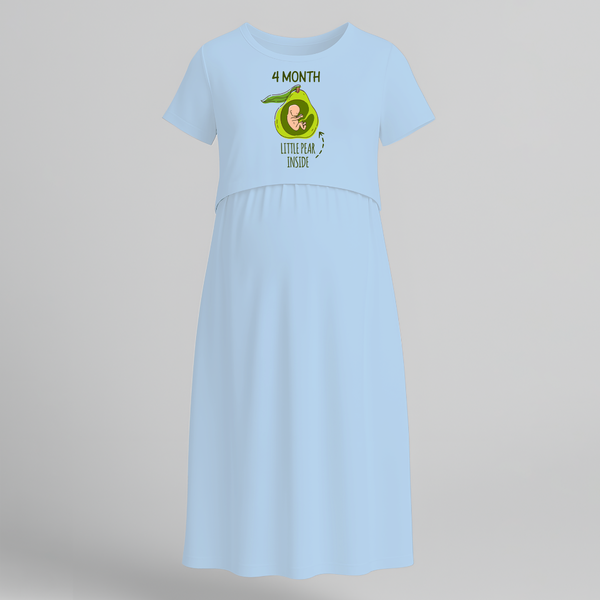 "4 Month"- Comfort Fit Maternity Maxi Dress With Prints