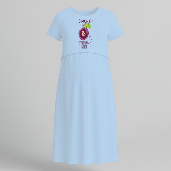 "3 Month"- Comfort Fit Maternity Maxi Dress With Prints