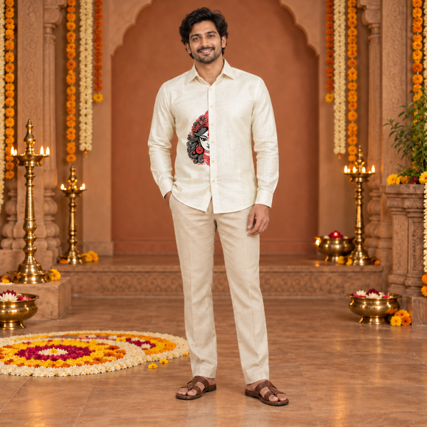Durga Devi Darshan Family Combo - Dad Shirt