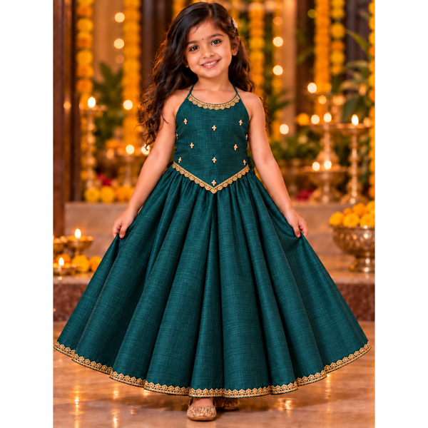 Regal Waves Festive Family Combo -Girl Kid Co-ords