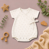 Tiny Floral Wrap-Style Baby Romper