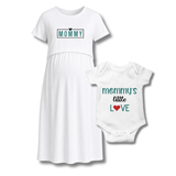 "Mommy & Me  Maternity Dress Set – Mommy’s Little Love  Baby Bodysuit"