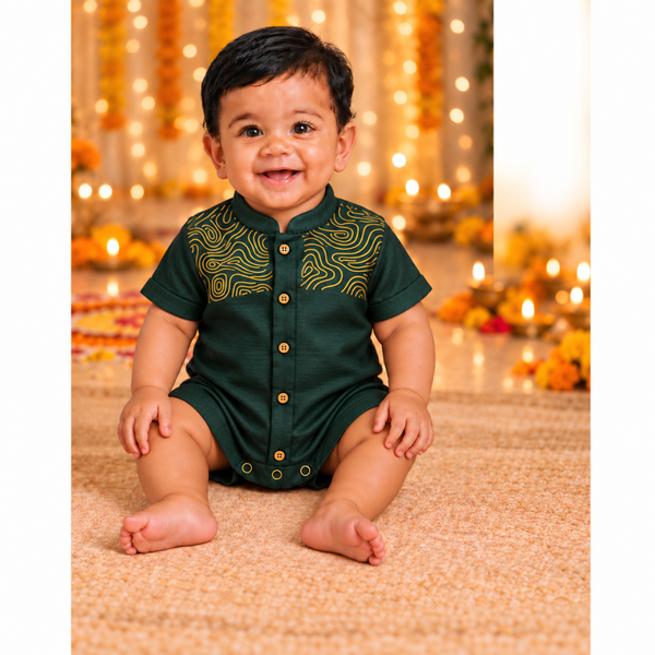 Regal Waves Festive Family Combo - Baby Romper