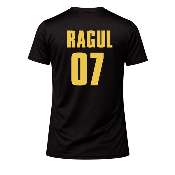 Kolkata Inspired Cricket Fan Jersey T-Shirt – Black Gold Edition