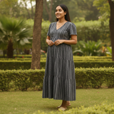 Ebony Lineart Cotton Customised Maternity Wear.