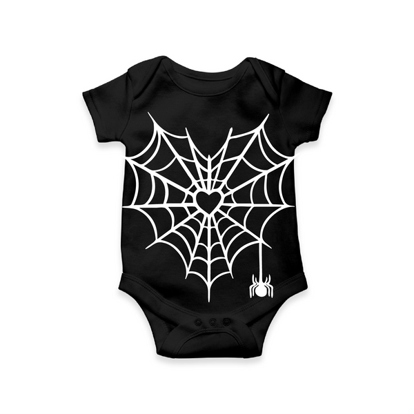 Heart Web Halloween Baby Romper