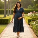 Midnight Hearts Navy Cotton Maternity wear