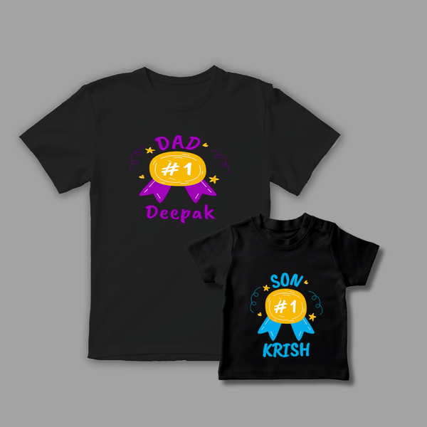 Celebrate the Fathers' day with "Dad & Son" Black Colored Combo T-shirt